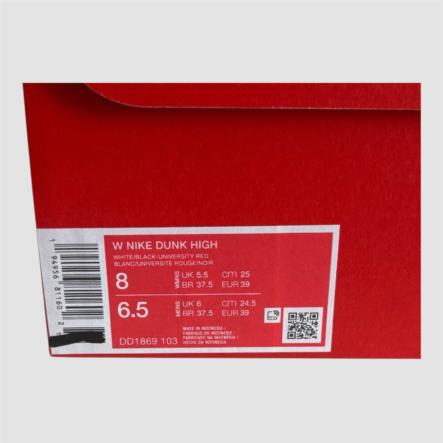 Sapatilhas Nike Dunk High tamanho 39 Pretas Novas