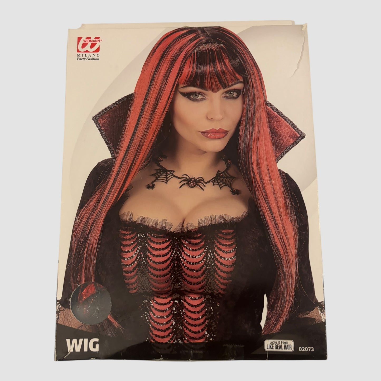 Peruca de Vampira Vermelho/Preto Keyword Monter High