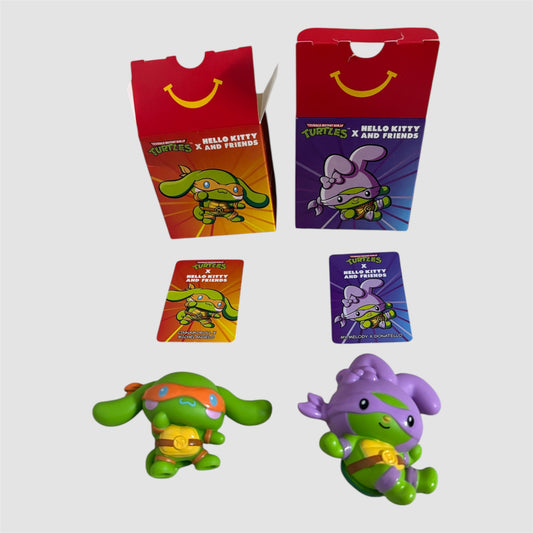 2 Brinquedos McDonald's Hello Kitty x Turtles