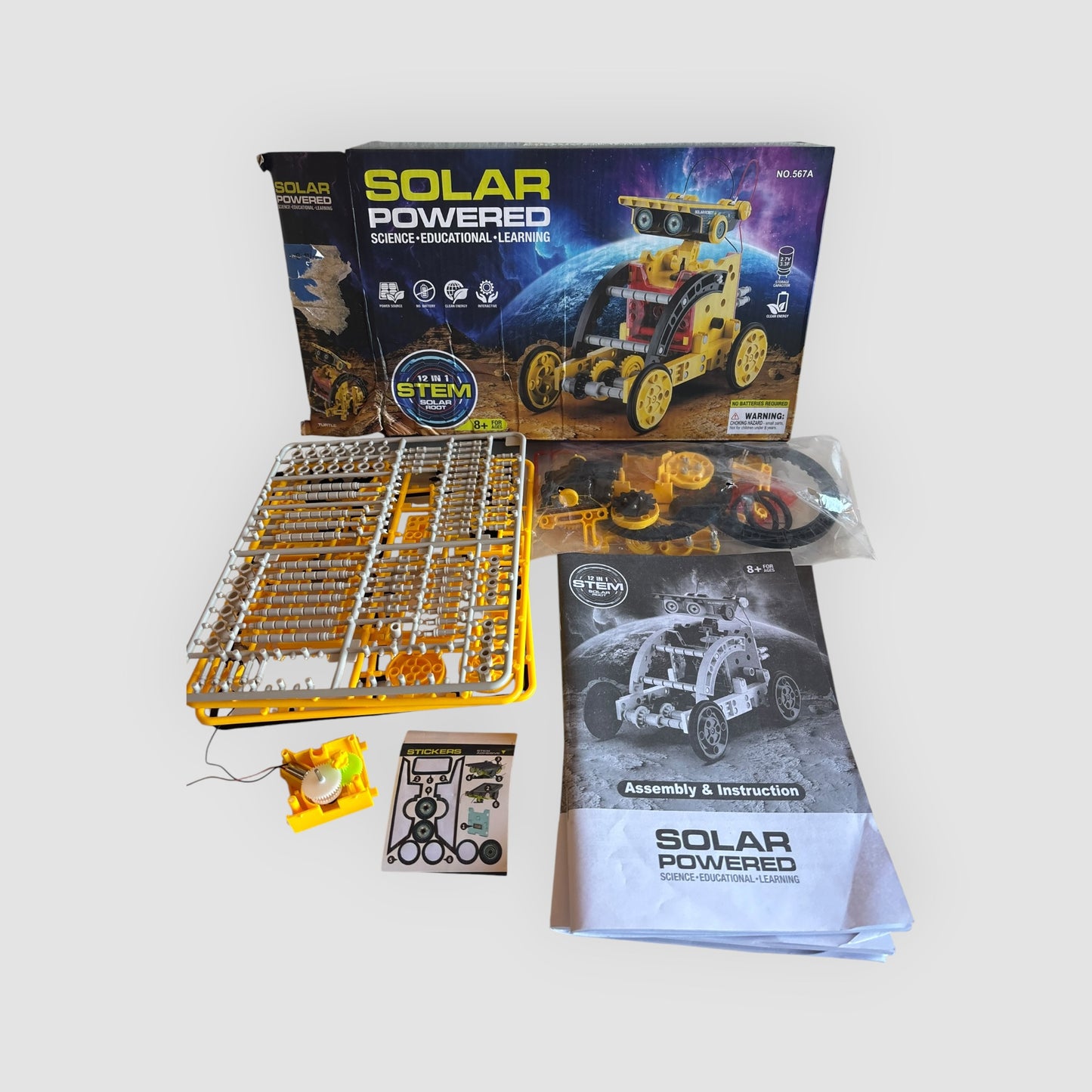 Kit Robô Solar STEM 12 em 1 | Peças Soltas