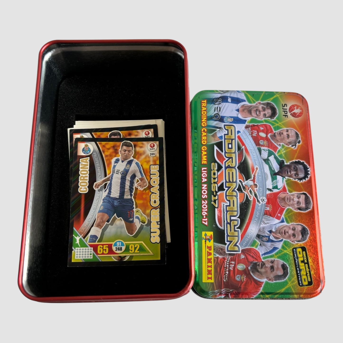 55 Cartas Adrenalyn 2016/2017 Panini + Caixa