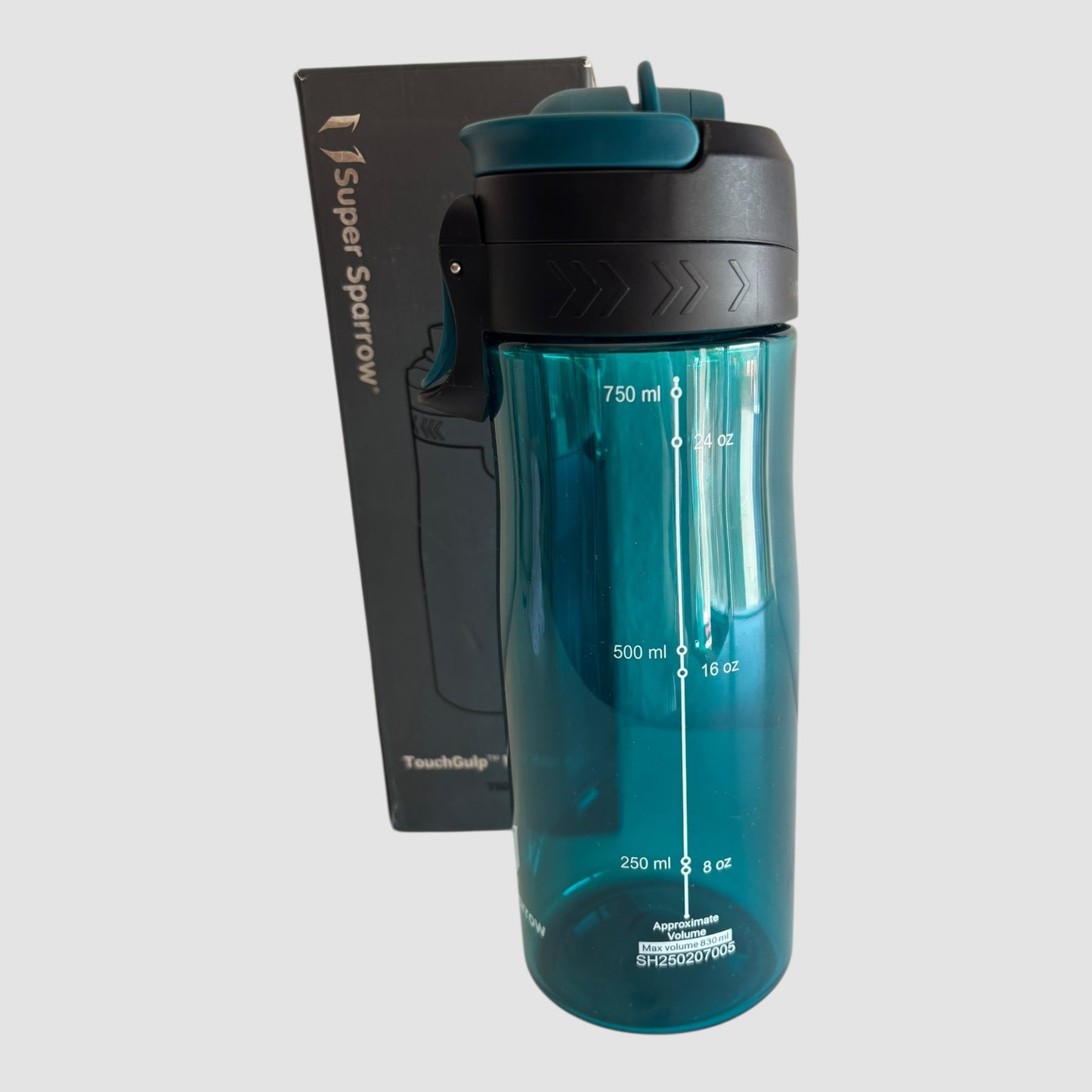 Garrafa de Água Desportiva Super Sparrow 750ml Tritan Sem BPA Verde Agave