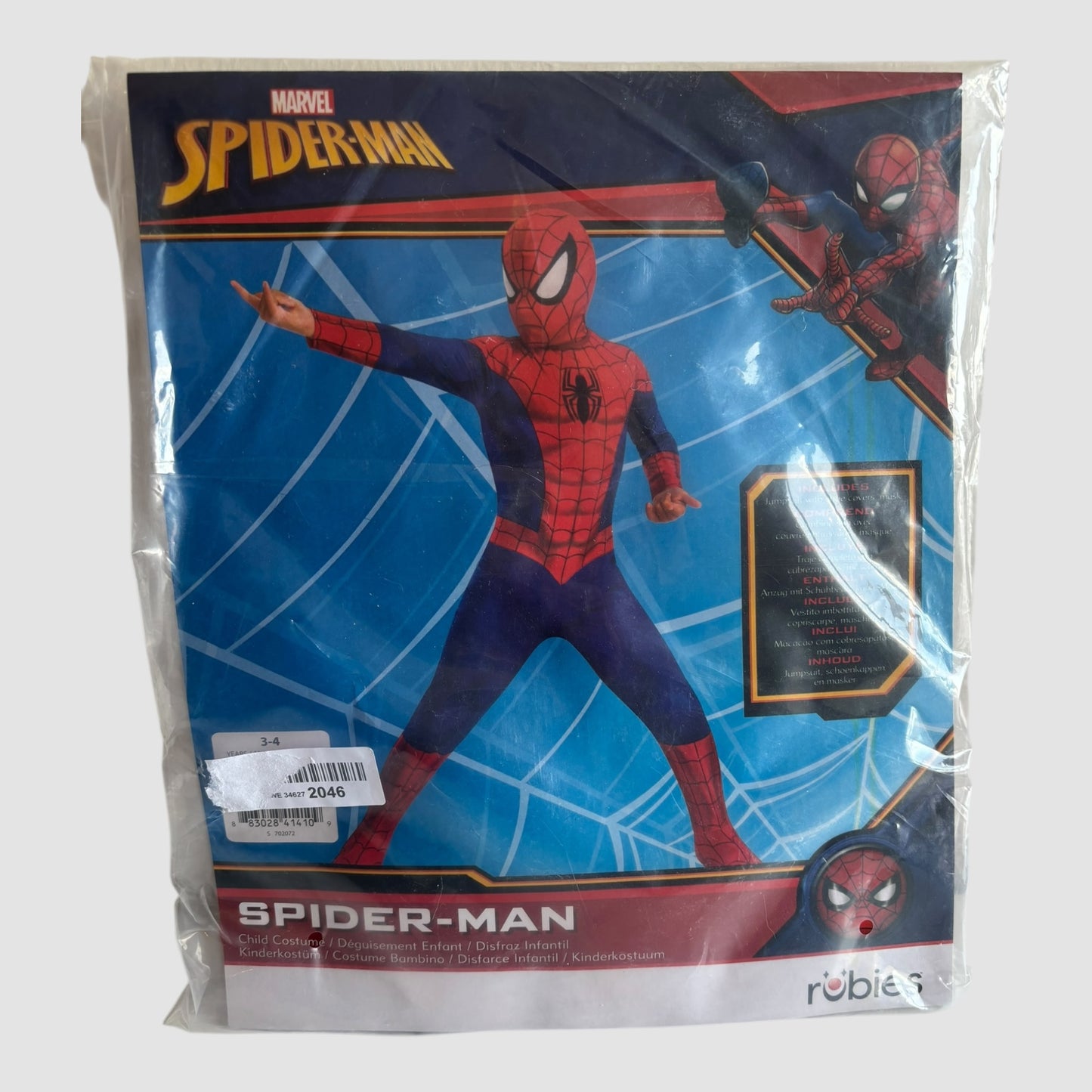 Disfarce Spiderman 3/4 anos Rubies