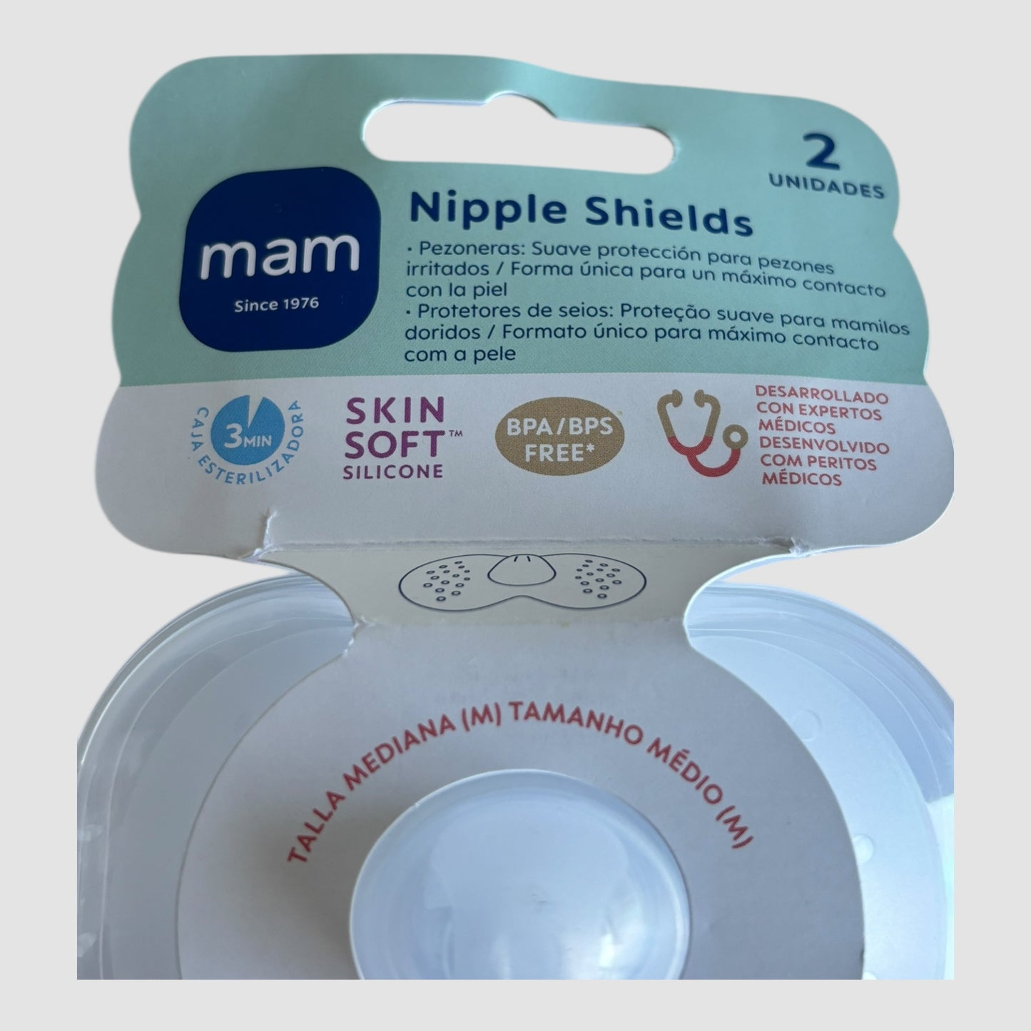 MAM Pregador de Silicone SkinSoft pack 2 unidades tamanho M Novo