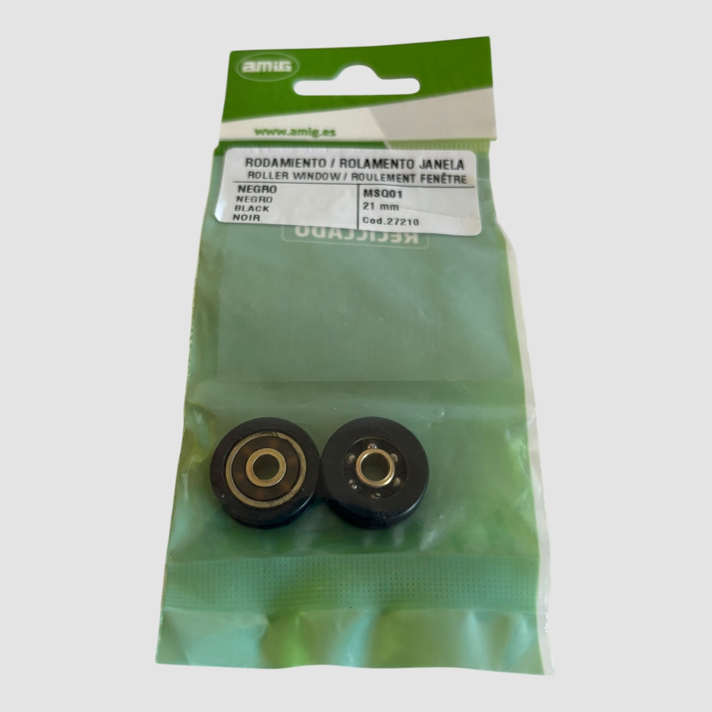 Rolamentos de janela Amig 21 mm Novo