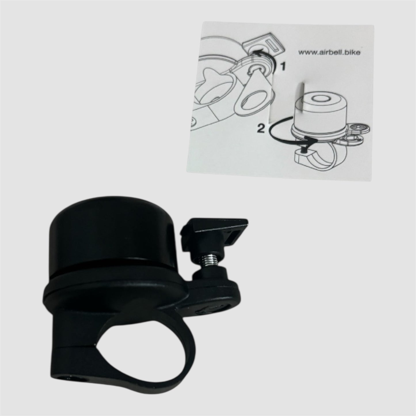Campainha AirBell para bicicleta, com suporte para AirTag de 22 mm.
