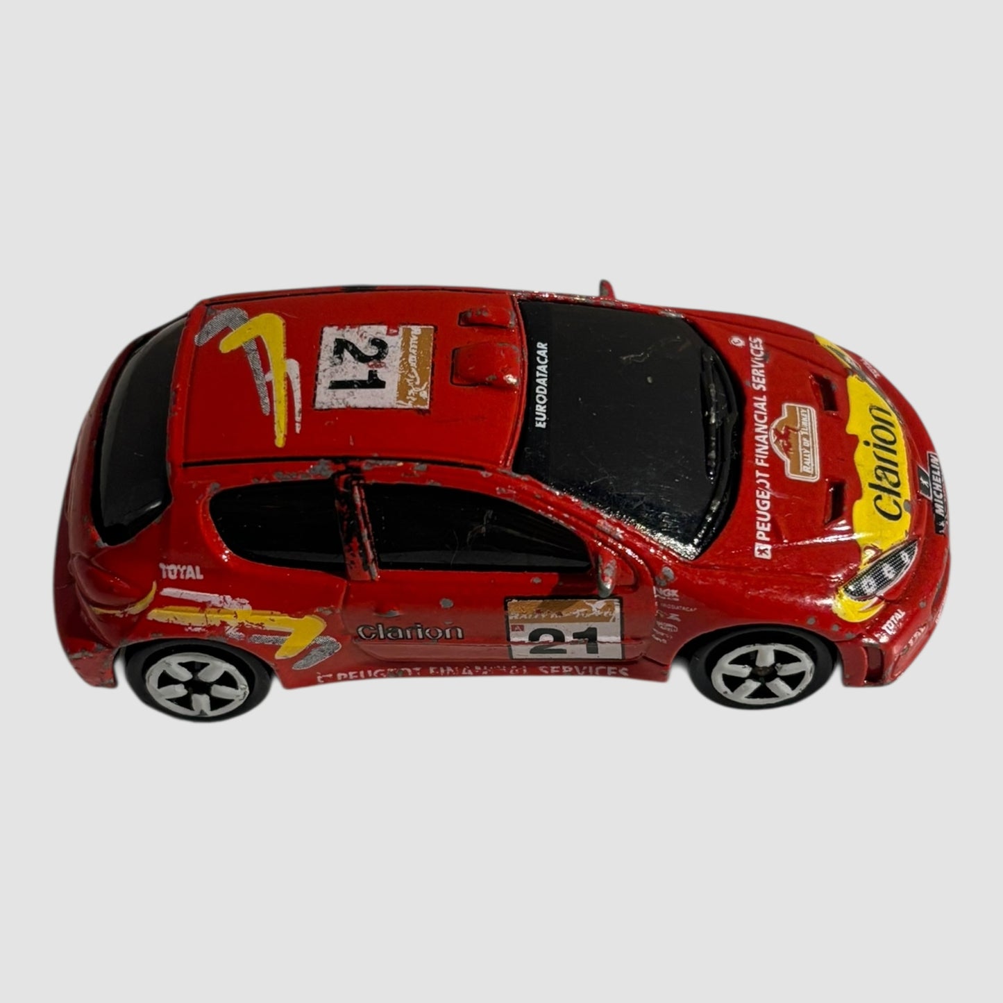 Majorette Peugeot 206 WRC Clarion Vermelho