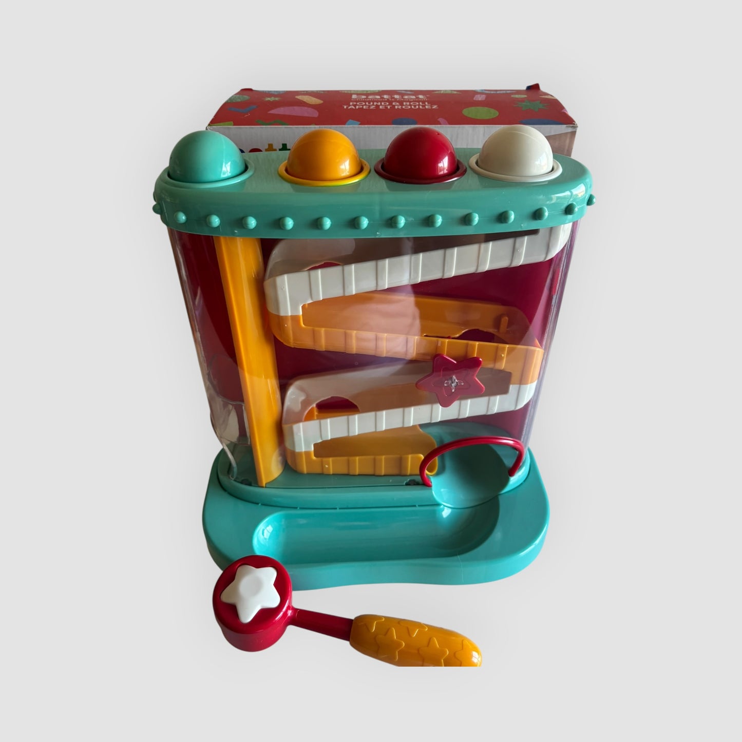 Battat Libra e Roda – Labirinto de Bolas com Martelo | Brinquedo de Motricidade
