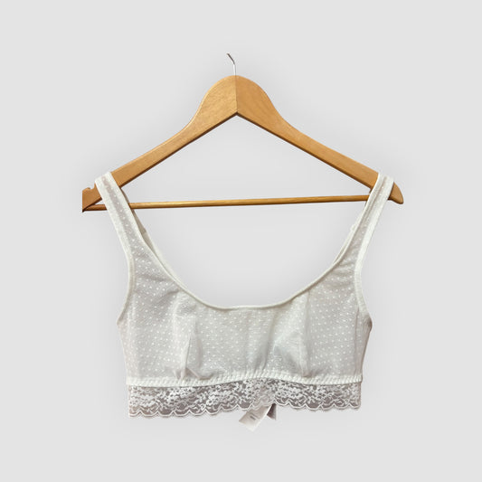 Women’secret Bralette Branco com Renda – Soutien Sem Aro Mulher Tamanho L