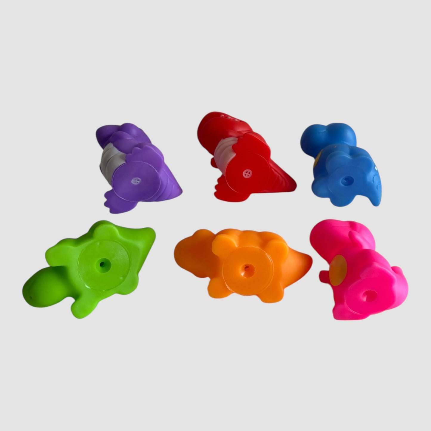Conjunto de 6 brinquedos de banho em forma de dinossauro