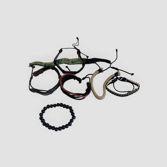 Lote 7 Pulseiras Masculinas