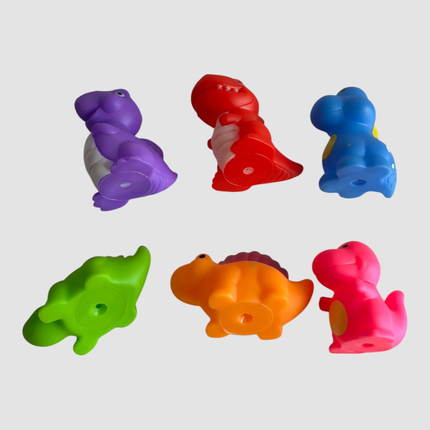 Conjunto de 6 brinquedos de banho em forma de dinossauro