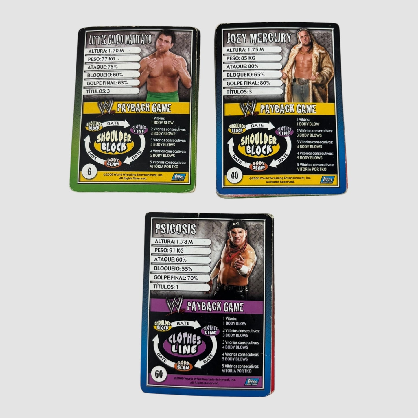 21 Cartas WWE payback game