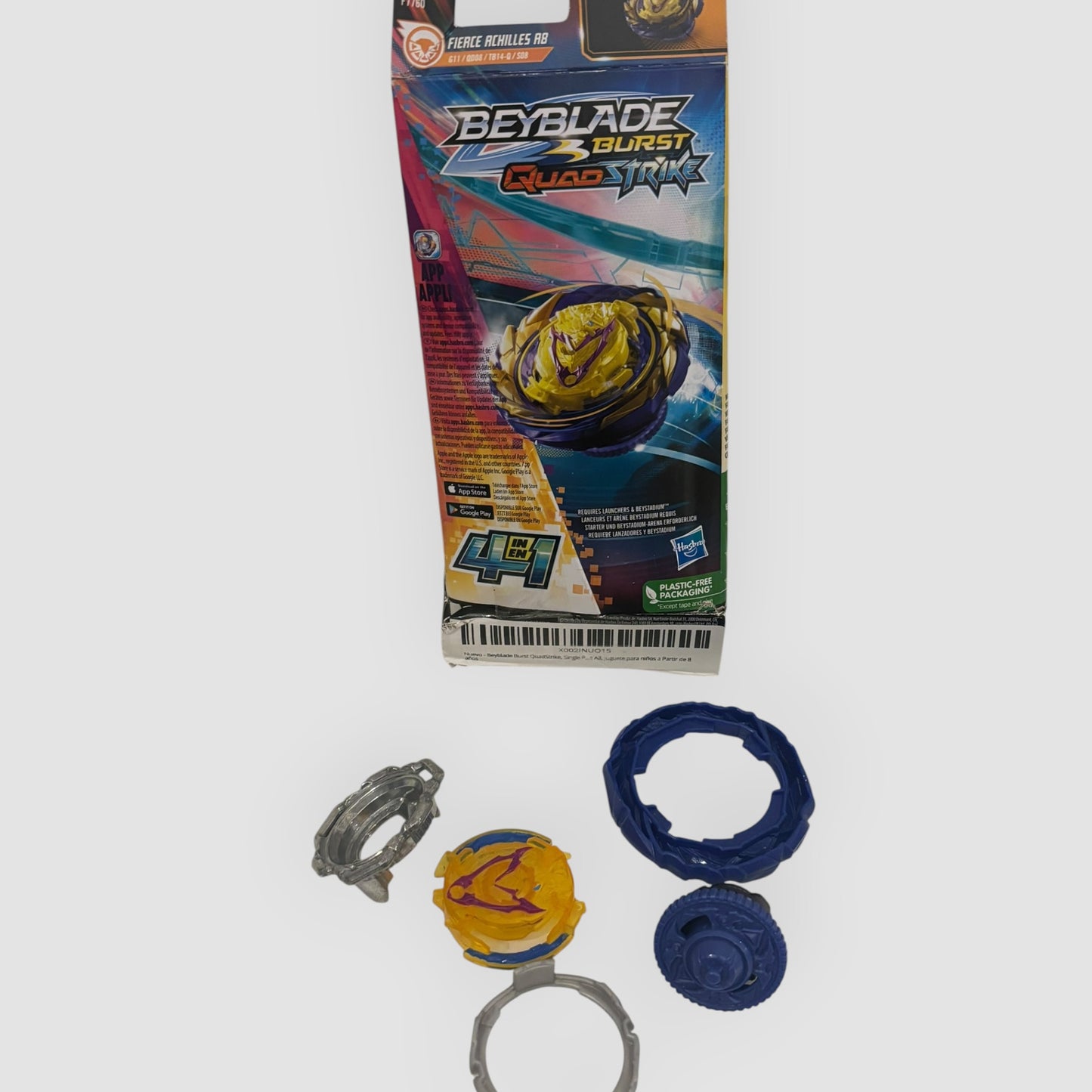 Beyblade Burst QuadStrike Fierce Achilles A8 Original Hasbro + Caixa