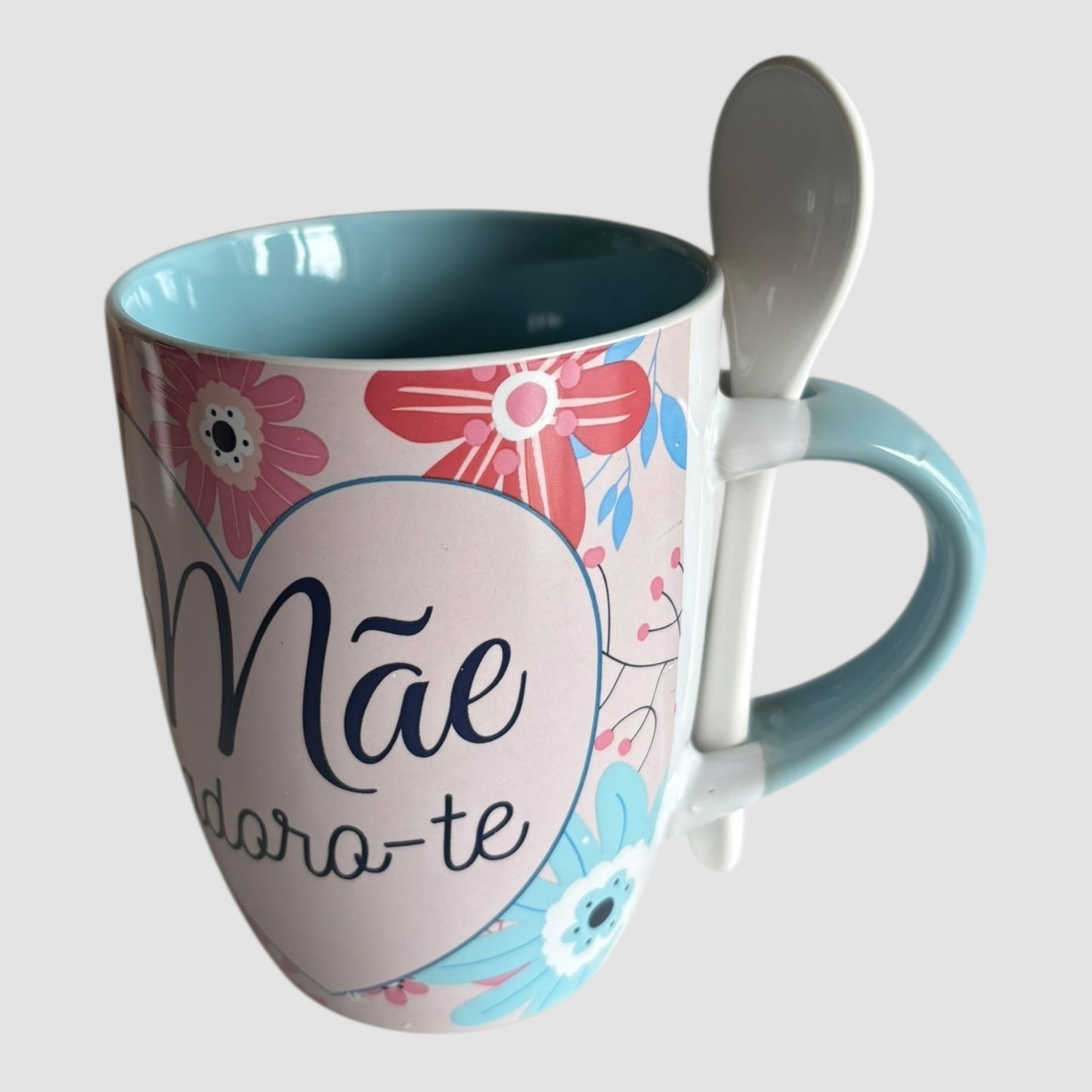 Caneca Mãe Cerâmica com Colher