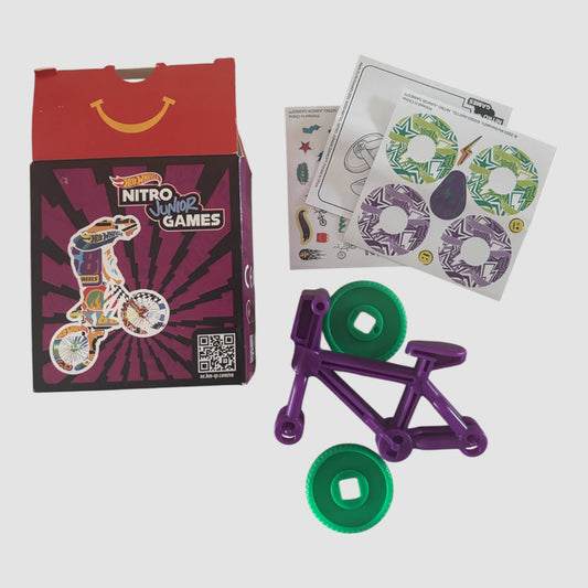 Hot Wheels Nitro Junior Games McDonald’s – Mini Bicicleta BMX Colecionável 🚴‍♂️🔥🍔