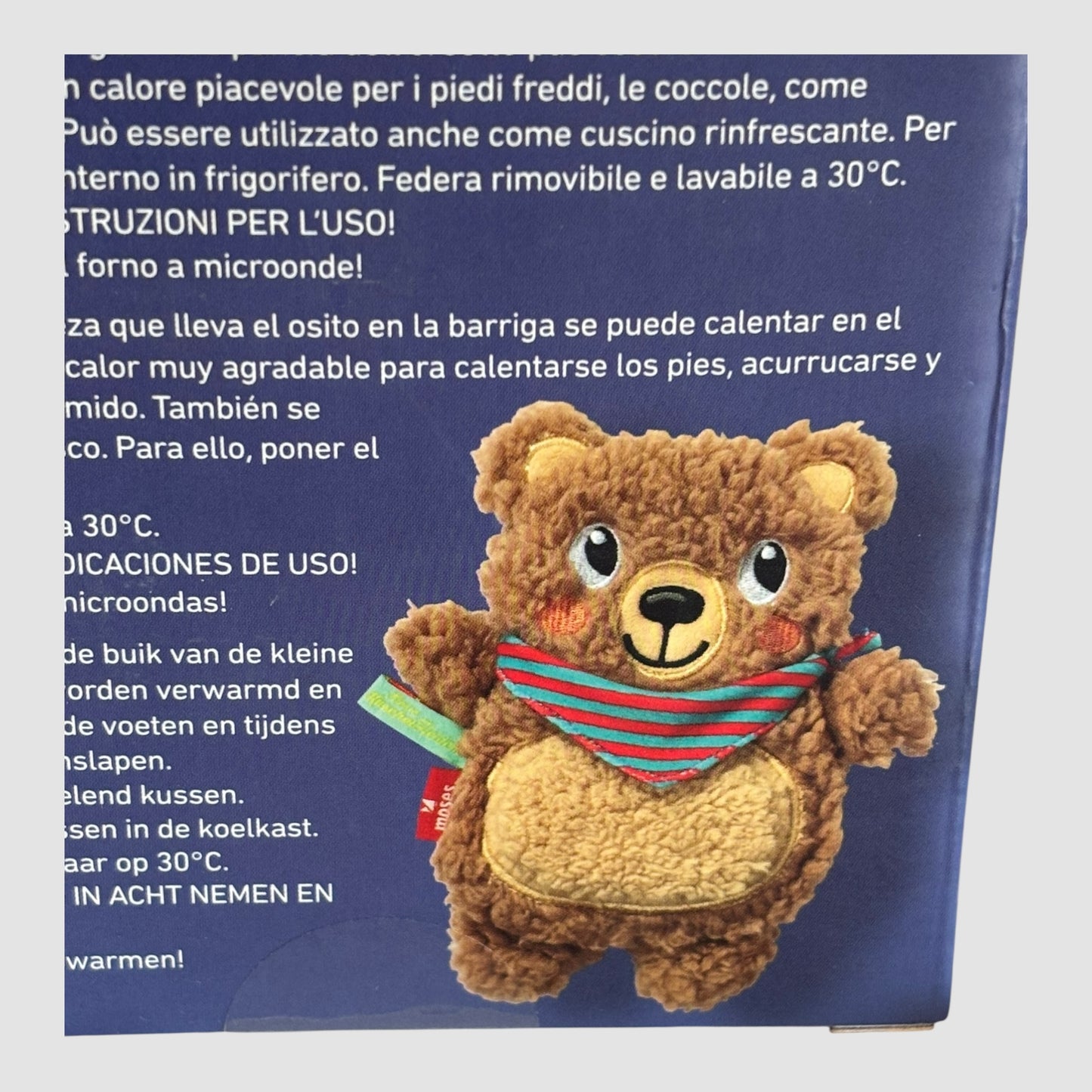 Moses almofada térmica em forma de urso de peluche para crianças