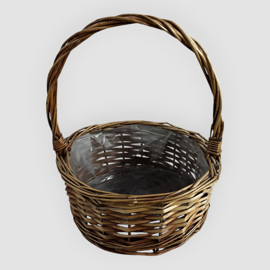 Cesto de Vime Redondo com Asa – 57 cm