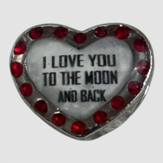 Peça compatível com pulseira pandora “I love you to the moon Back”