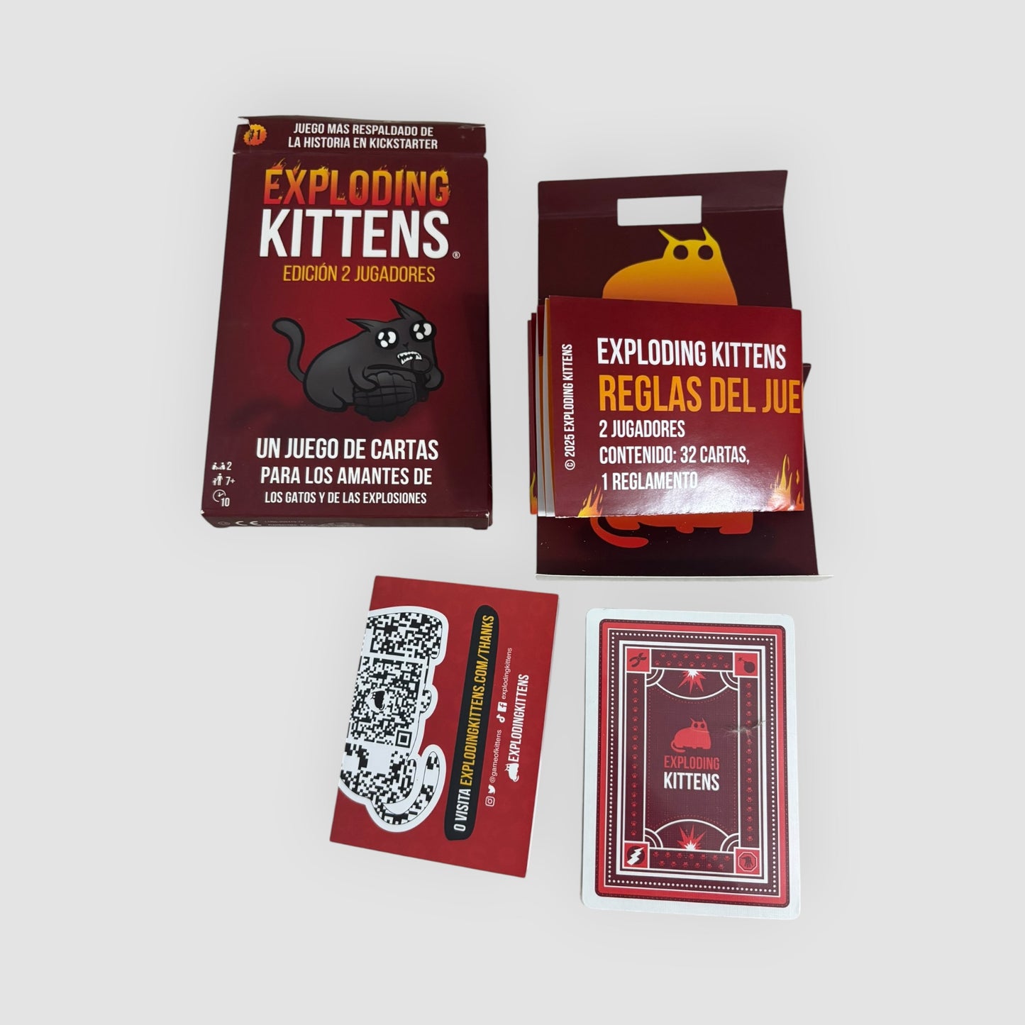 Exploding Kittens Edição 2 Jogadores (Espanhol) | Cartas Novas Seladas | Caixa Danificada