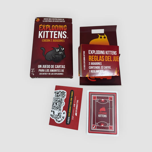 Exploding Kittens Edição 2 Jogadores (Espanhol) | Cartas Novas Seladas | Caixa Danificada