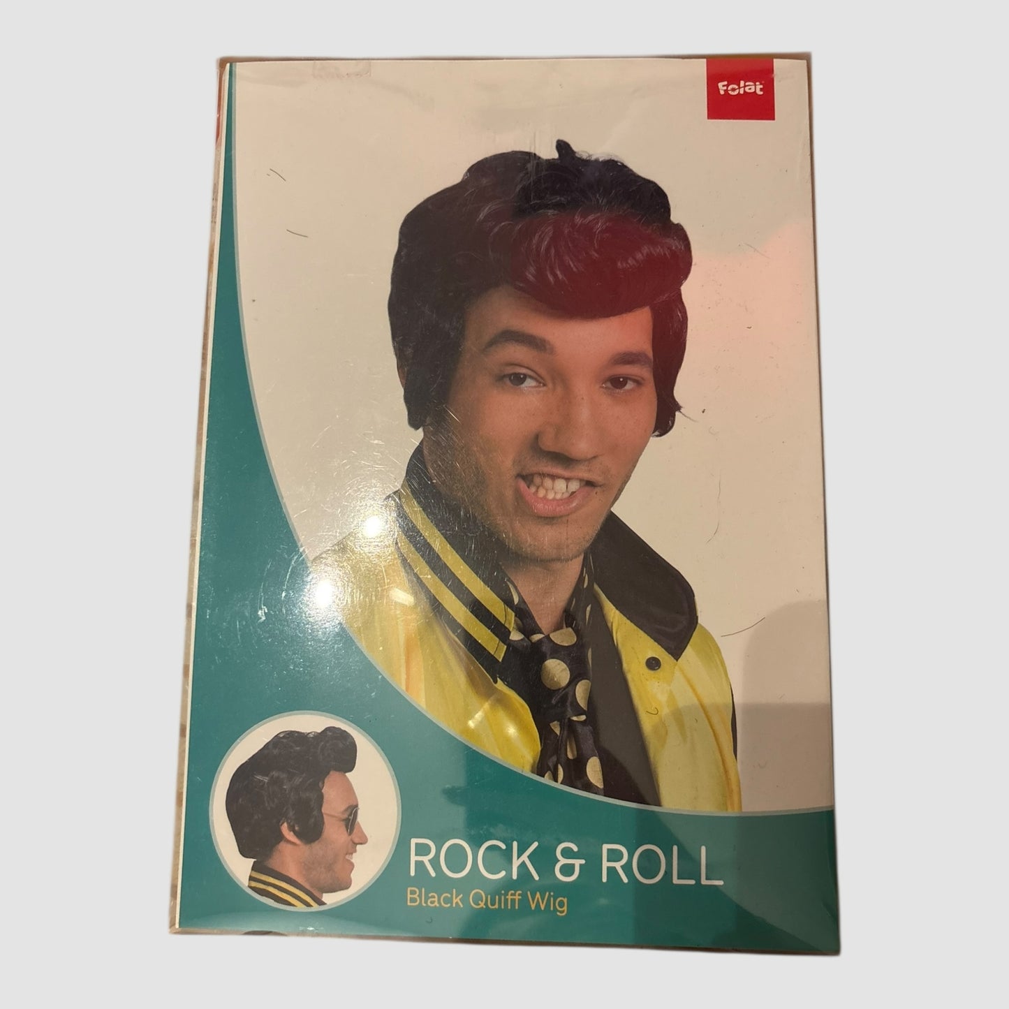 Peruca Rock and Roll Preta Adulto Novo