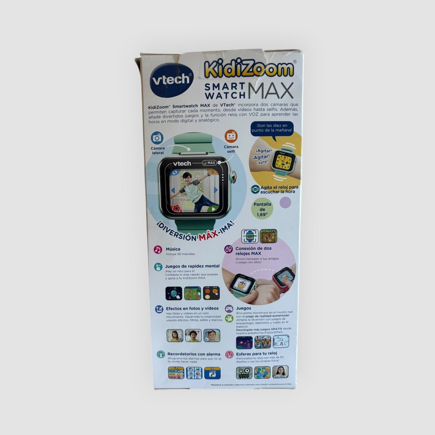 VTech KidiZoom Smartwatch MAX Verde Água | Câmara Dupla