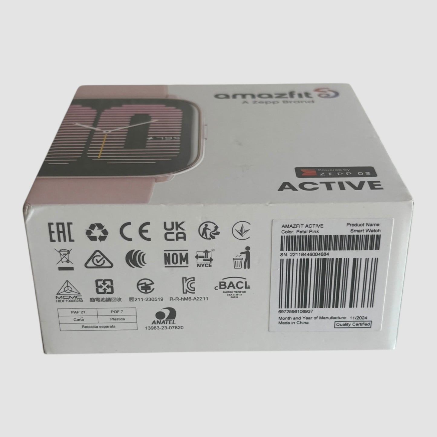 Smartwatch Amazfit Active 1.75” Rosa Novo
