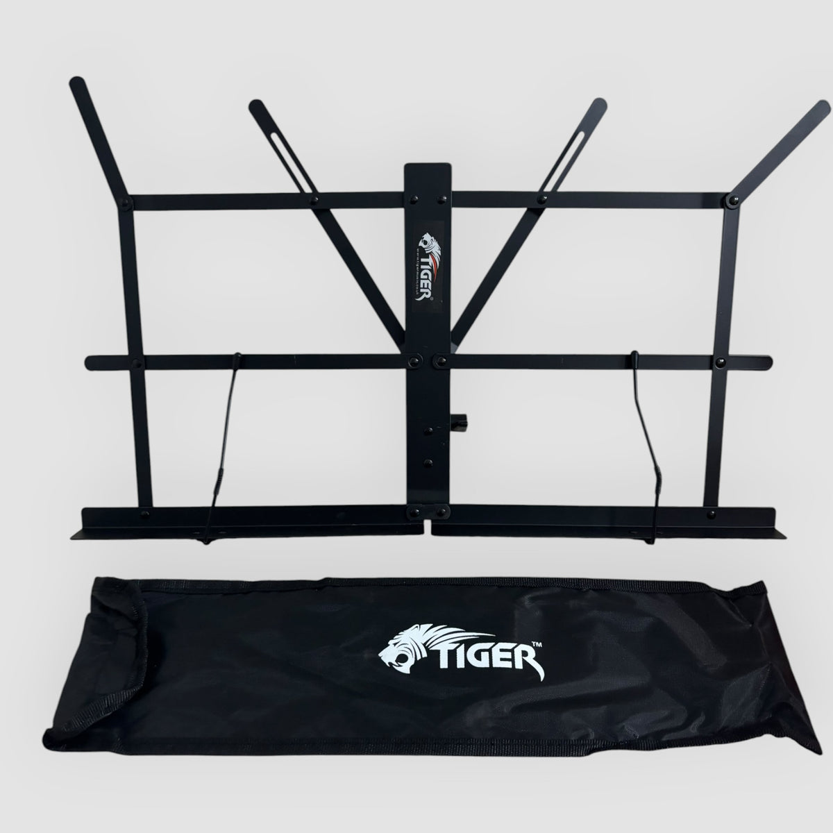 Tiger MUS25-BK – Suporte de Partituras de Mesa Dobrável com Bolsa