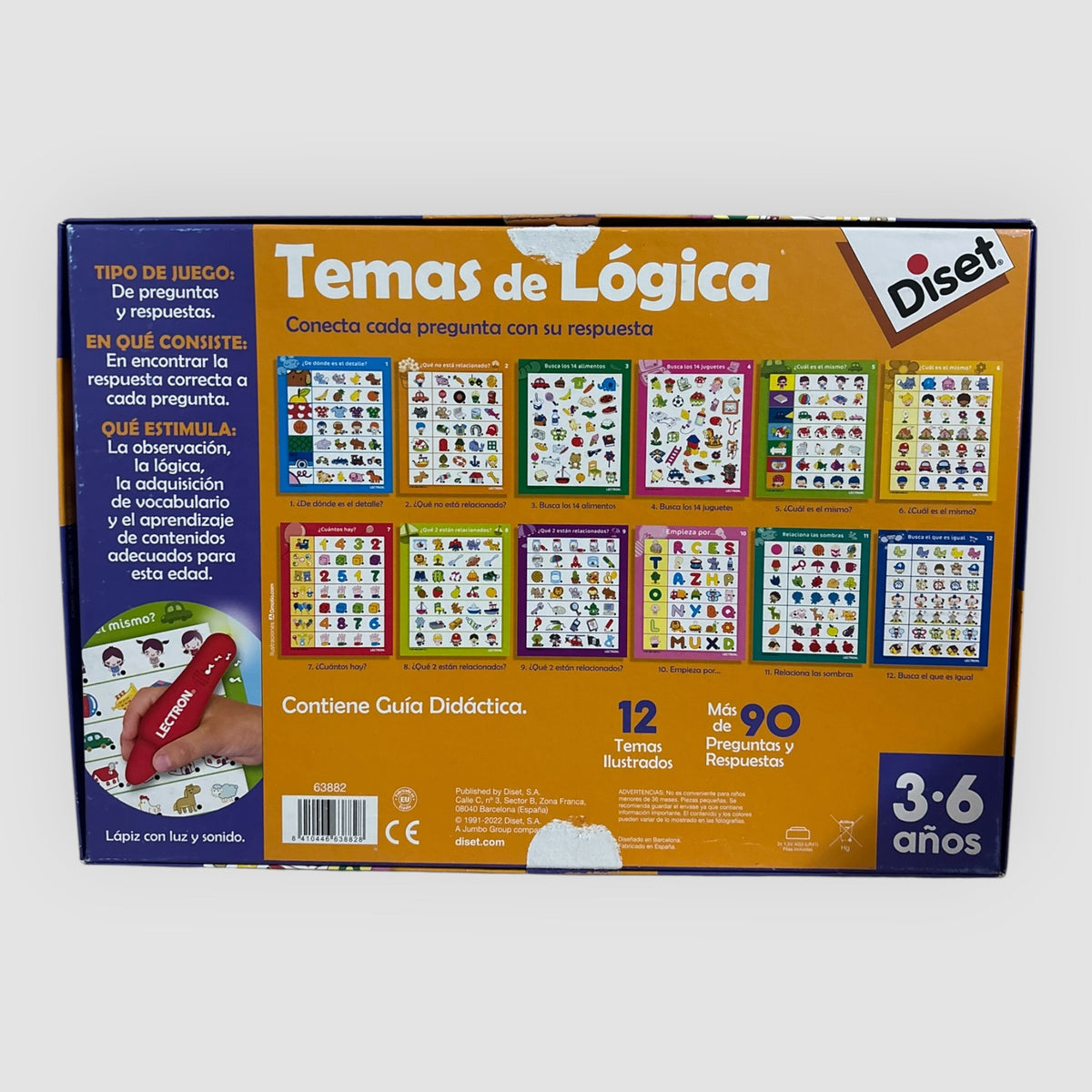 Diset Lectron – Temas de Lógica – Jogo Educativo 3 a 6 Anos