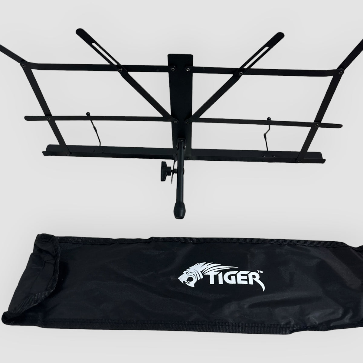 Tiger MUS25-BK – Suporte de Partituras de Mesa Dobrável com Bolsa